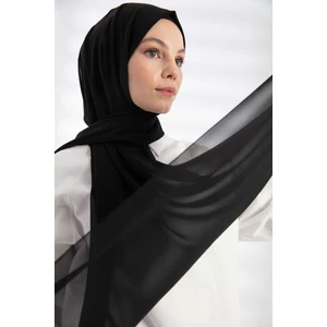 Siyah Balse Şifon Şal