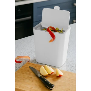 Flip Banyo Mutfak Tezgah Üstü Çöp Kovası - Beyaz