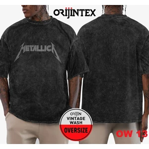 Yıkamalı Over Size Tişört M