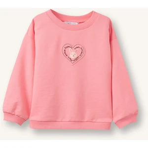 Oversize Baskılı Sweatshirt Kız Bebek G7501A526SP