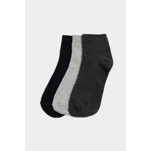 Erkek 3'lü Pamuklu Soket Çorap E9971AXNS