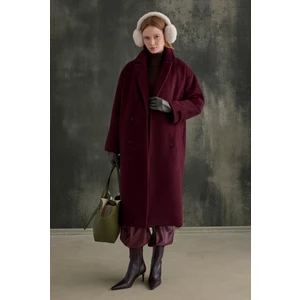 Kruvaze Uzun Kaban Bordo