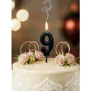 Parti Adresi Rakam Mum Siyah 9
