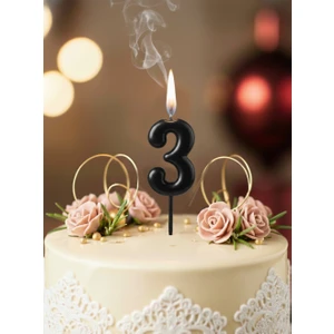 Parti Adresi Rakam Mum Siyah 3