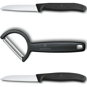 Siyah 2 Bıçak 1 Soyacak Set