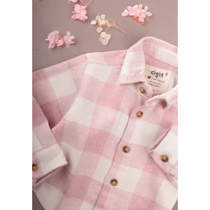 Oduncu Gömleği 1-9 Yaş Pembe Ekose