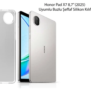 Honor Pad X7 8,7'' (2025) Uyumlu Buzlu Şeffaf Silikon Kılıf