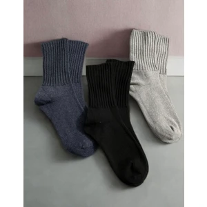 3’lü Unisex Koton Dikişsiz Çorap