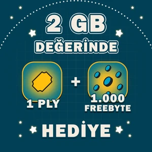 1.000 FreeByte + 1 PLY (2 GB Değerinde)