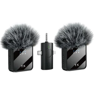 Çoklu Giriş Kablosuz Çiftli Yaka Mikrofonu