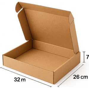 32X26X7 cm E-Ticaret Kutusu -Kraft Kutu-25 Adet