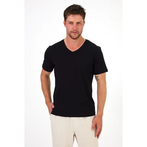 %100 Pamuklu V Yaka Slim Fit Basic Erkek T-Shirt