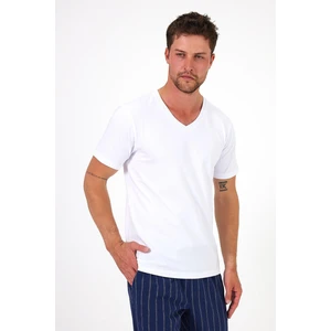 %100 Pamuklu V Yaka Slim Fit Basic Erkek T-Shirt