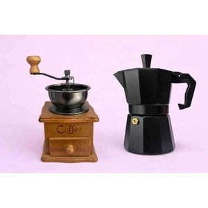 Linyahome Kahve Değirmeni ve Moka Pot 2 Li Set
