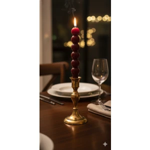  home bordo top şamdan mumu