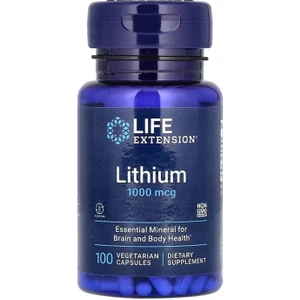 Life Extension Lithium 1000 Mcg 100 Vegetarian Caps.
