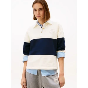 Tommy Hilfiger   GOLD BTN RUGBY TERRY SWTSRT