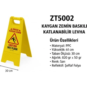 Kaygan Zemin Baskılı Katlanabilir Levha