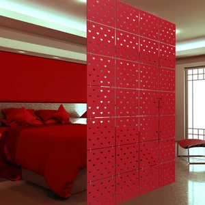 ® Perde Paravan | Lazer Kesim Ahşap Sarkıt Seperatör, 4'lü Panel Levha Seti