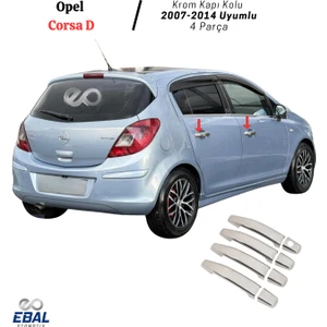 Ebal Oto Opel Corsa D Krom Kapı Kolu 4 Kapı 2007 Üzeri P. Çelik