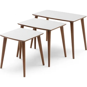Uno 3'lü Zigon Sehpa Ahşap Ayak %100 Mdf