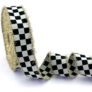 Damalı Simli Kurdele 1 Mt, Damalı, Yılbaşı, Kapı Süsü