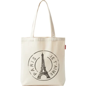 Paris Baskılı Bez Çanta