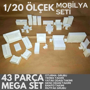 1/20 Ölçek Mimari Içmimari Maket Diorama Mobilya Seti,tefriş