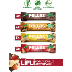 Meyve Bar (35 g) Karma Kutu - 12 Adet (4 Çeşit)