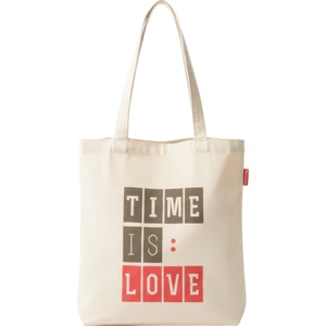 Time Is Love Baskılı Bez Çanta