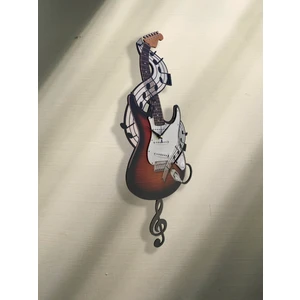 Gitar Sallanan Sarkaçlı Duvar Saati