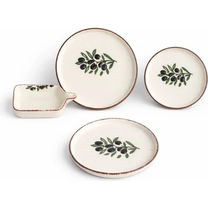 Leblanc Boutique Modern Desenli Seramik Kahvaltı ve Meze Tabağı Seti – 4’lü