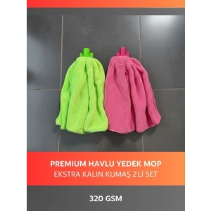 Premium Mikrofiber Mop Yedek Havlu 2'li Set