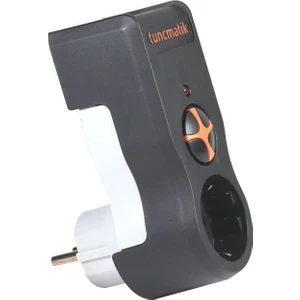 Akım Korumalı Priz Tekli Siyah Tunçmatik