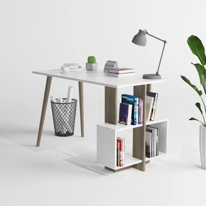 Side Çalışma Masası Beyaz - Ceviz