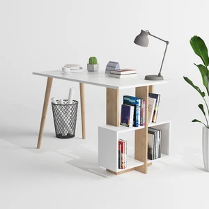 Side Çalışma Masası Beyaz  Meşe