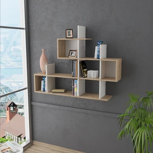 Enky Duvar Raf Beyaz & Meşe