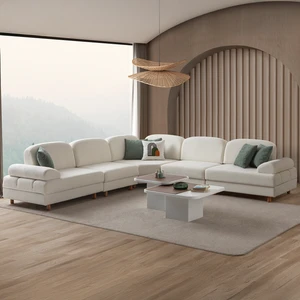 Aries Modüler Köşe Koltuk Takımı L Beyaz