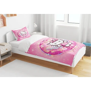 Hello Kıtty Baskılı 3D Tek Kişilik Nevresim