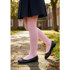 Pink Bunny Düz Desenli Külotlu Çorap