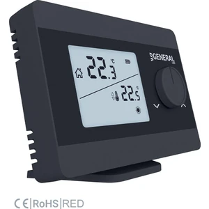 ILLONA HT250S RF Kablosuz Oda Termostatı - Siyah