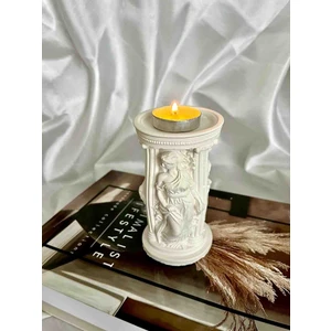 Antik Sütun Figürlü Dekoratif Mumluk