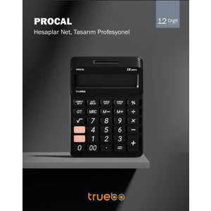 Procal Profesyonel Siyah Hesap Makinesi