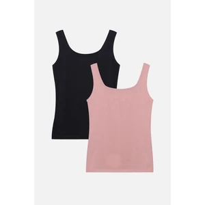 Koza İç Giyim 2'li Kalın Askılı Fitilli Atlet