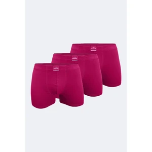 Erkek Bordo 3 Lü Pamuk Elastan Boxer 3M074