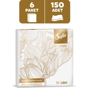 Kumaş Dokulu Peçete 25'li 6 Paket