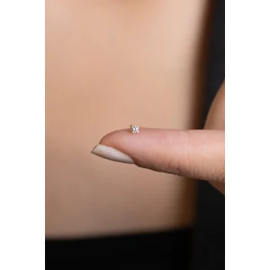 Bayar Gold 14 Ayar Altın Mini Tektaş Geçmeli Hızma