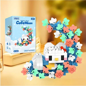 Brıcks Hello Kitty Çiçekli Ay Tasarımlı Dekoratif Yapı Blok Seti