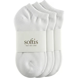 3'lü Kadın Beyaz Kısa Bilek Çorap