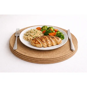 Wicker Rustic Hasır Amerikan Servisi, Supla, Yemek Seti,